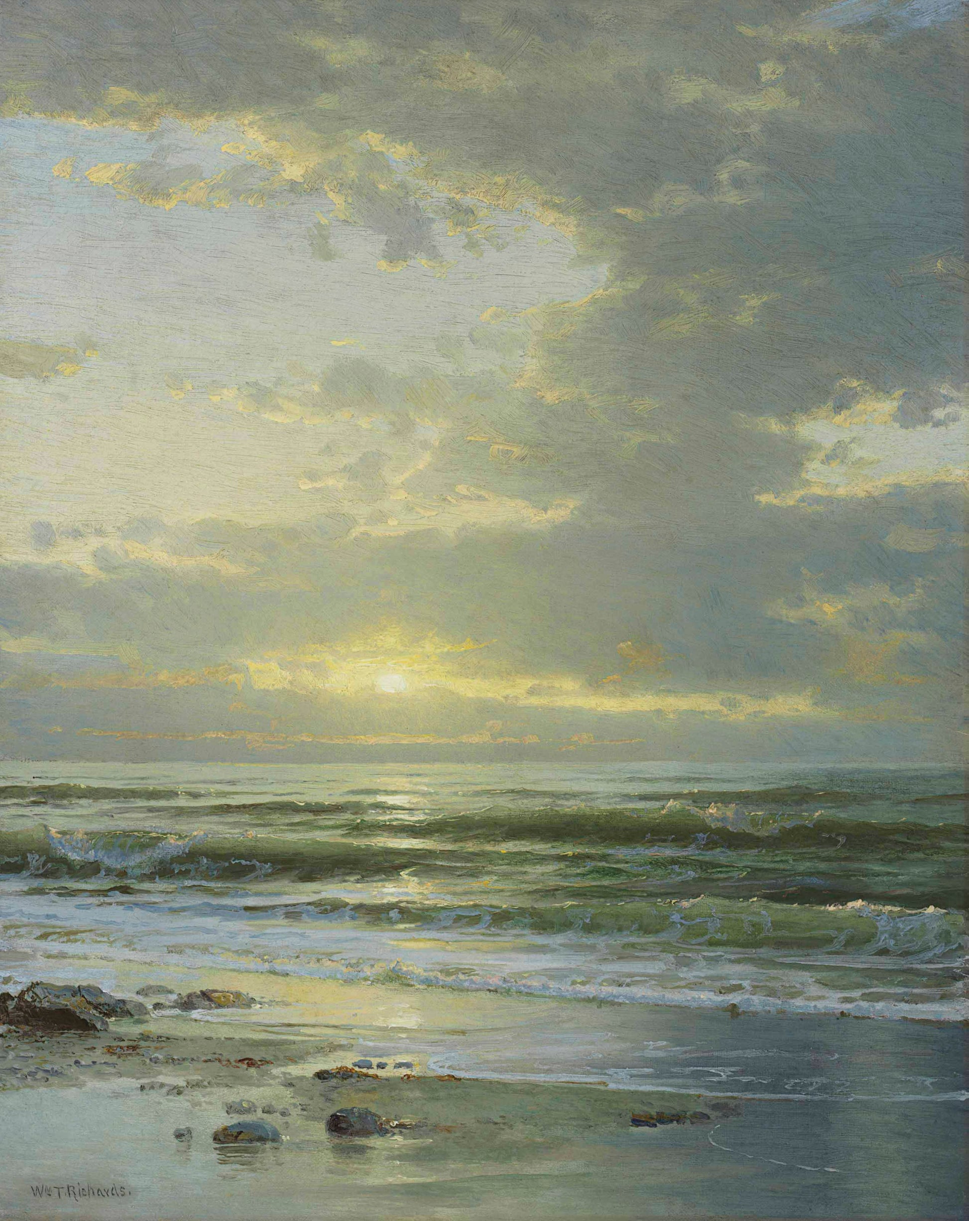 {{ product_title }} Fine Art Print | {{ product_vendor }} Jakero77 William Trost Richards - Sunrise on the Beach (1885) Fine Art Print Art Print  Jakero77