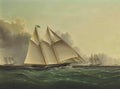 {{ product_title }} Fine Art Print | {{ product_vendor }} Jakero77 James Edward Buttersworth - Henrietta Fleetwing & Vesta Yacht Race Fine Art Print Art Print  Jakero77