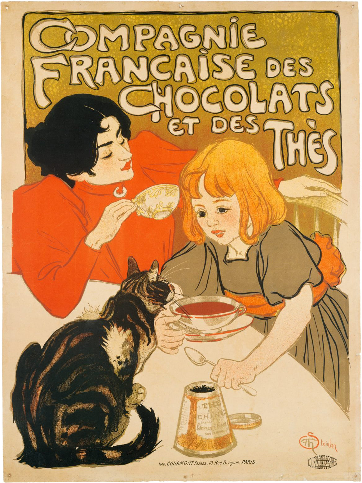 Theophile Steinlen - Compagnie Française des Chocolats et des Thès - 17" x 22" Fine Art Print