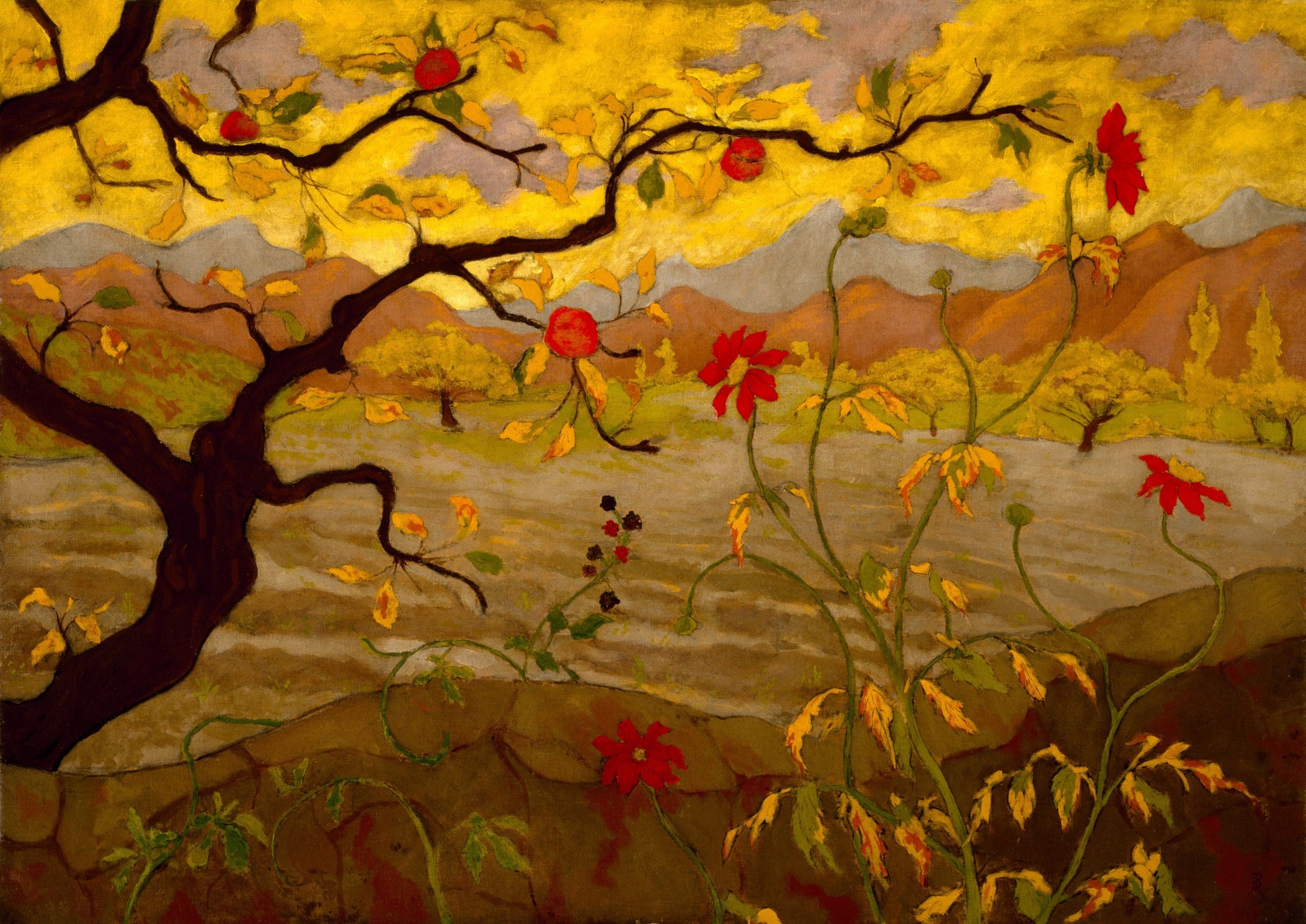 Paul Ranson - Apple Tree with Red Fruit (1902) Fine Art Print - – Jakero77