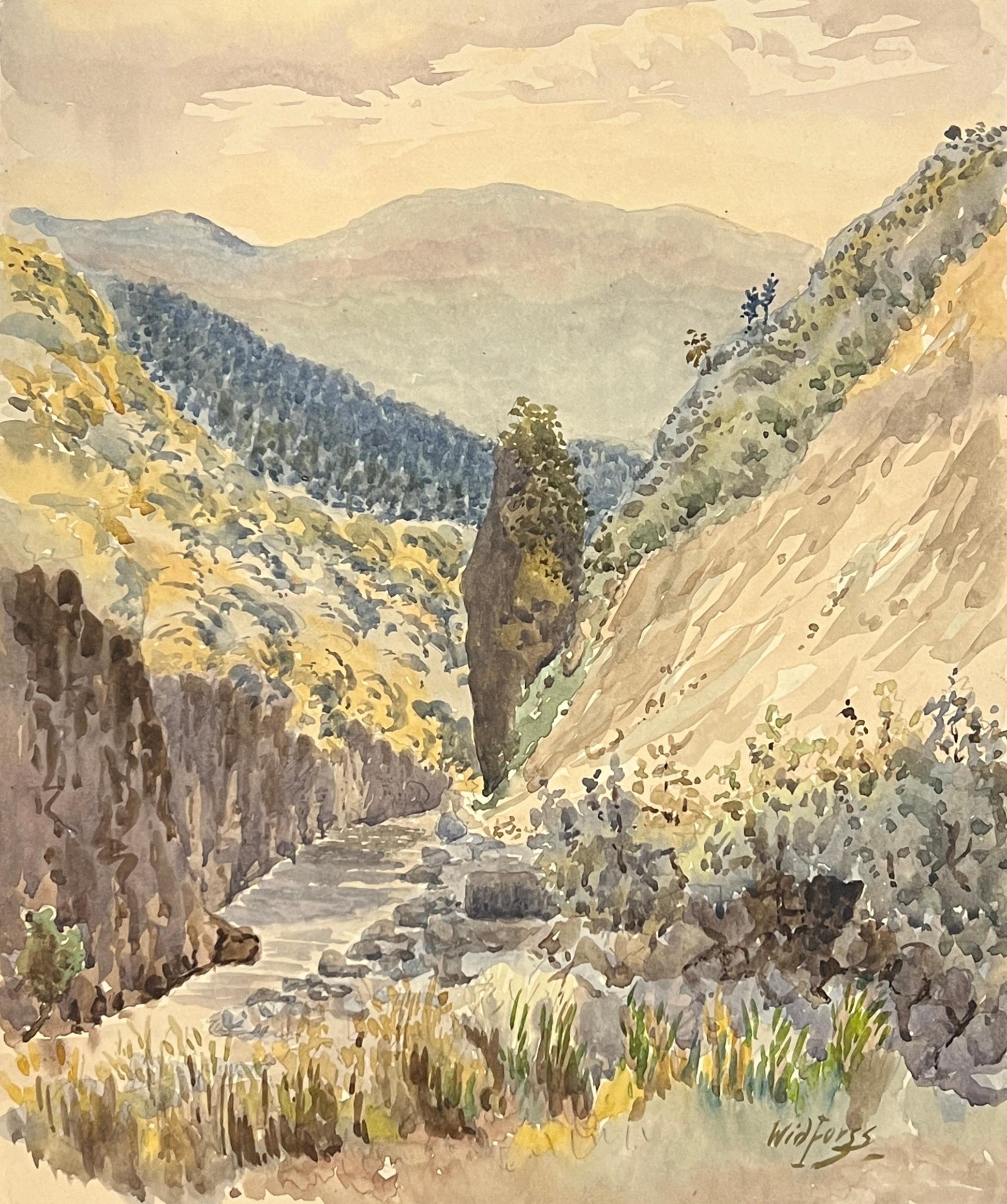 {{ product_title }} Fine Art Print | {{ product_vendor }} Jakero77 Gunnar Widforss - American Landscape Arizona (1918) Fine Art Print Art Print  Jakero77