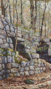 Gunnar Widforss - American Landscape Stone Wall (1921) - 17"x22" Fine Art Print