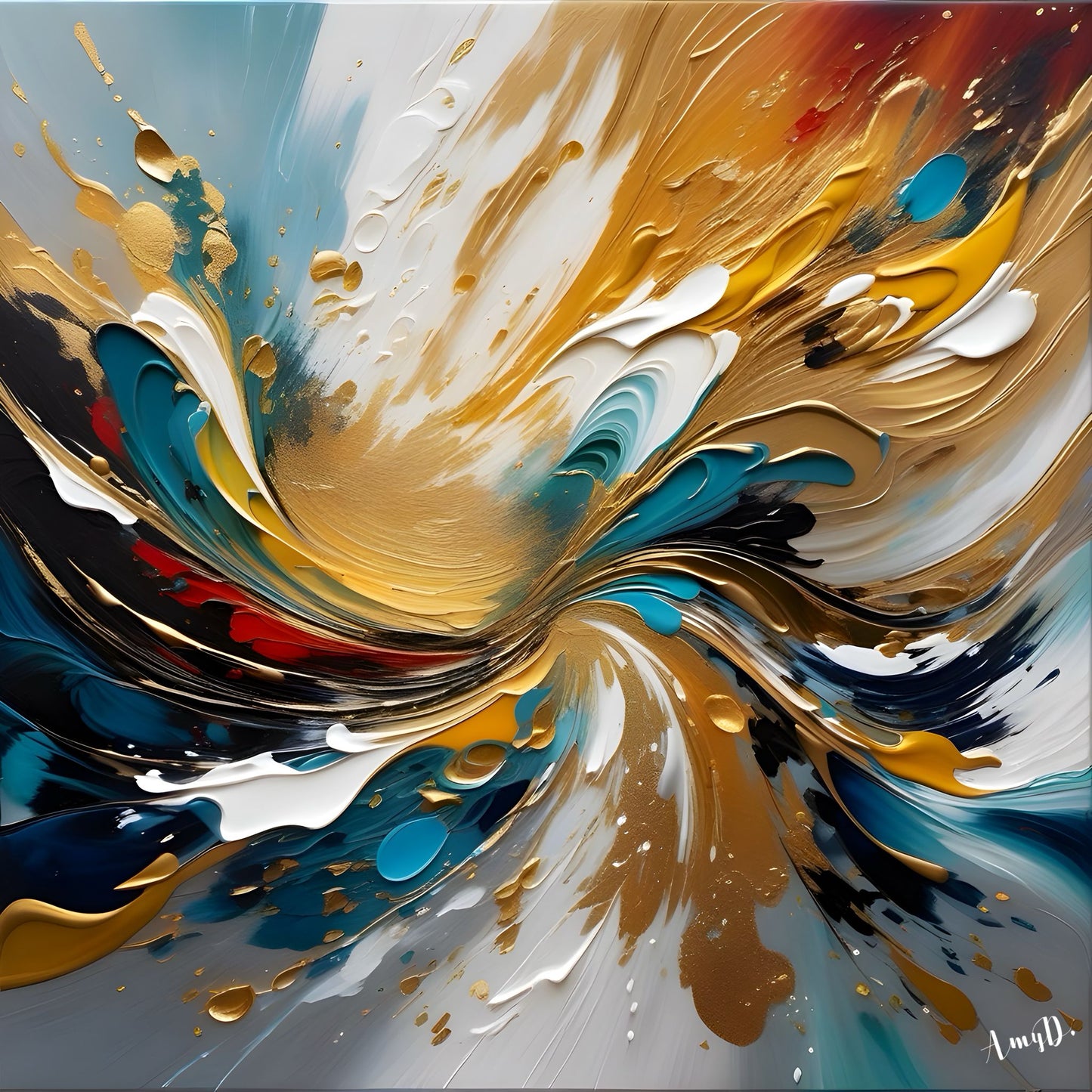 {{ product_title }} Fine Art Print | {{ product_vendor }} Jakero77 Amy Diab - Now and Then (2024) Abstract Hand-Signed Fine Art Print Art Print  Jakero77