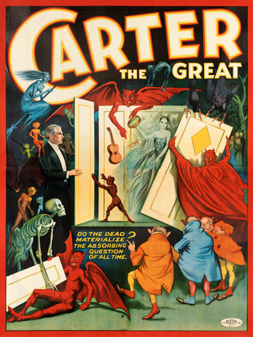 Carter the Great Magician Advertising Poster (1920s) - 17" x 22" Fine Art Print