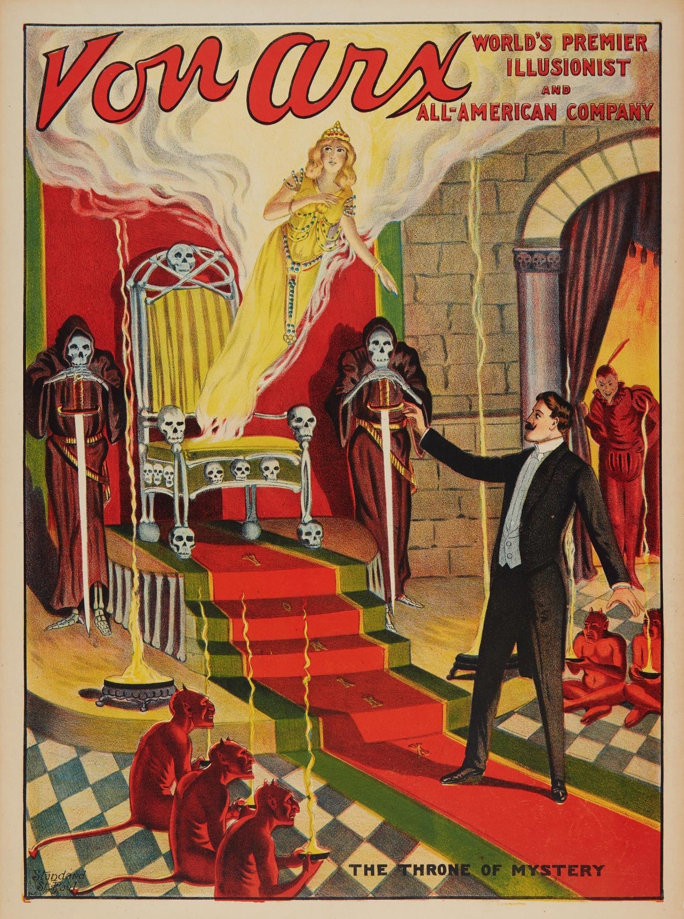 {{ product_title }} Fine Art Print | {{ product_vendor }} Jakero77 Von Arx World's Premier Illusionist Magician (1910s) Fine Art Print Art Print  Jakero77