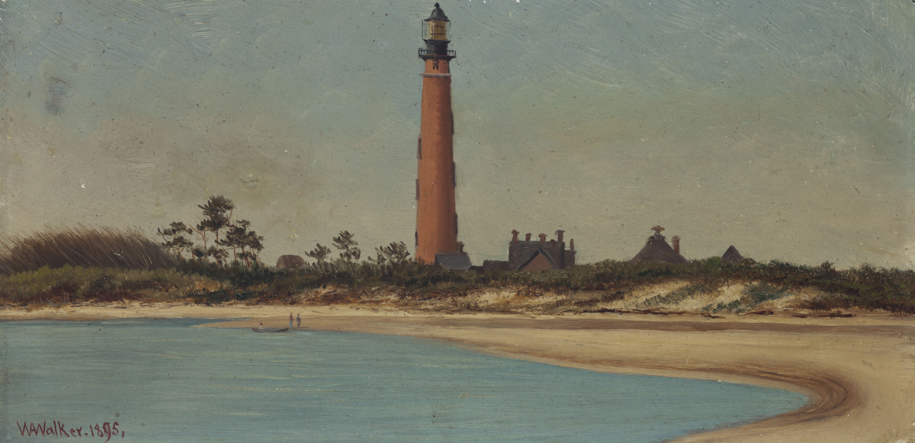 {{ product_title }} Fine Art Print | {{ product_vendor }} Jakero77 William Aiken Walker - Ponce de Leon Inlet Lighthouse Daytona Beach (1895) Fine Art Print Art Print  Jakero77