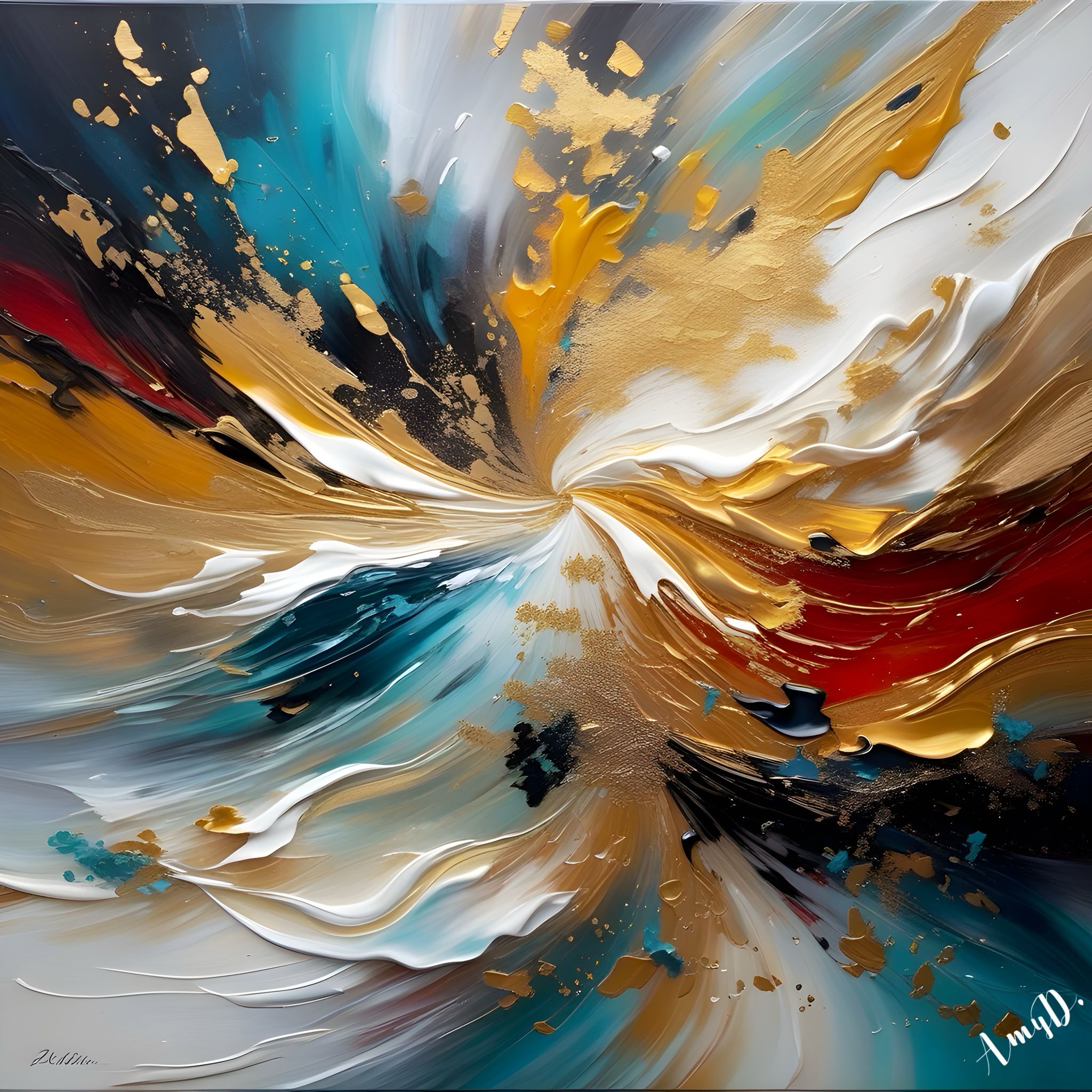 Amy Diab - The Last Words (2024) Abstract Hand-Signed - 17" x 22" Fine Art Print