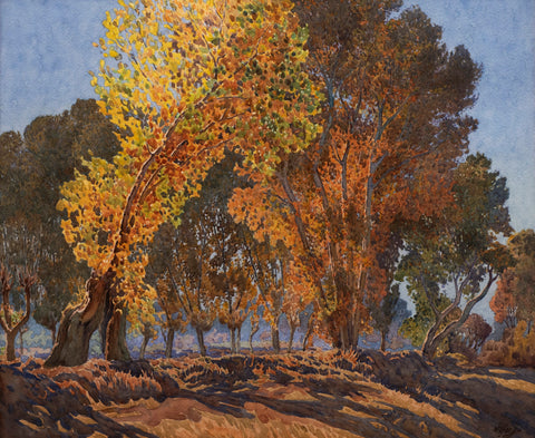 Gunnar Widforss - Autumn, Red Yellow Tree Leaves (1929) - 17"x22" Fine Art Print