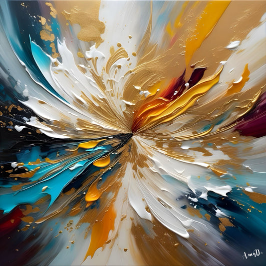 {{ product_title }} Fine Art Print | {{ product_vendor }} Jakero77 Amy Diab - Flourish Nectarines (2024) Abstract Signed Fine Art Print Art Print  Jakero77