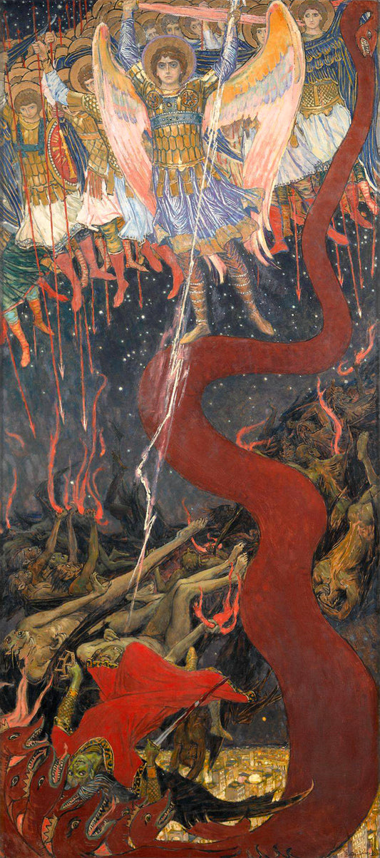 {{ product_title }} Fine Art Print | {{ product_vendor }} Jakero77 Viktor Vasnetsov - Archangel Michael (1914-15) Fine Art Print Art Print  Jakero77