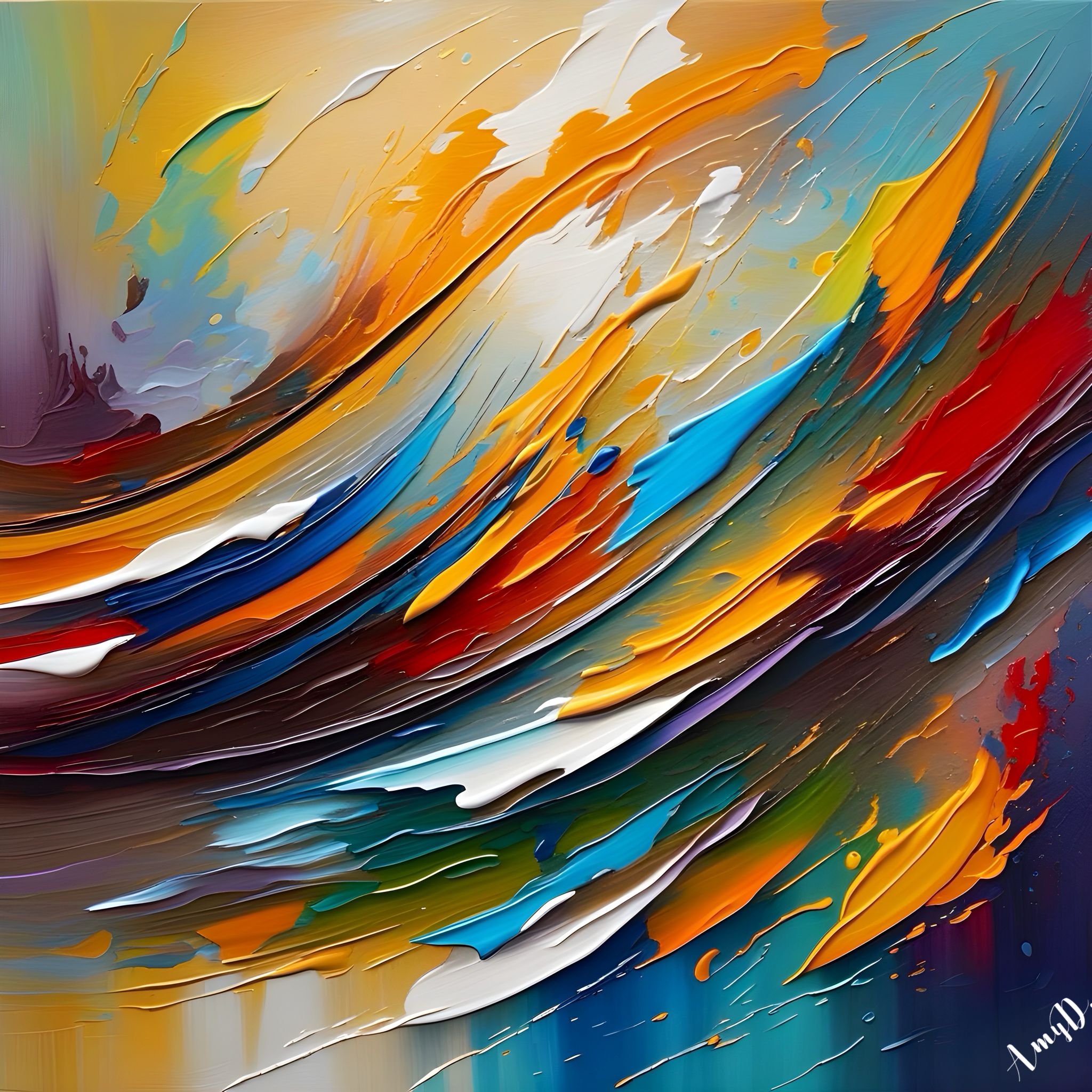 {{ product_title }} Fine Art Print | {{ product_vendor }} Jakero77 Amy Diab - Trapped (2024) Colorful Abstract Signed Fine Art Print Art Print  Jakero77