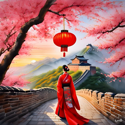 {{ product_title }} Fine Art Print | {{ product_vendor }} Jakero77 Amy Diab - And So Am I (2024) Great Wall of China Signed Fine Art Print Art Print  Jakero77