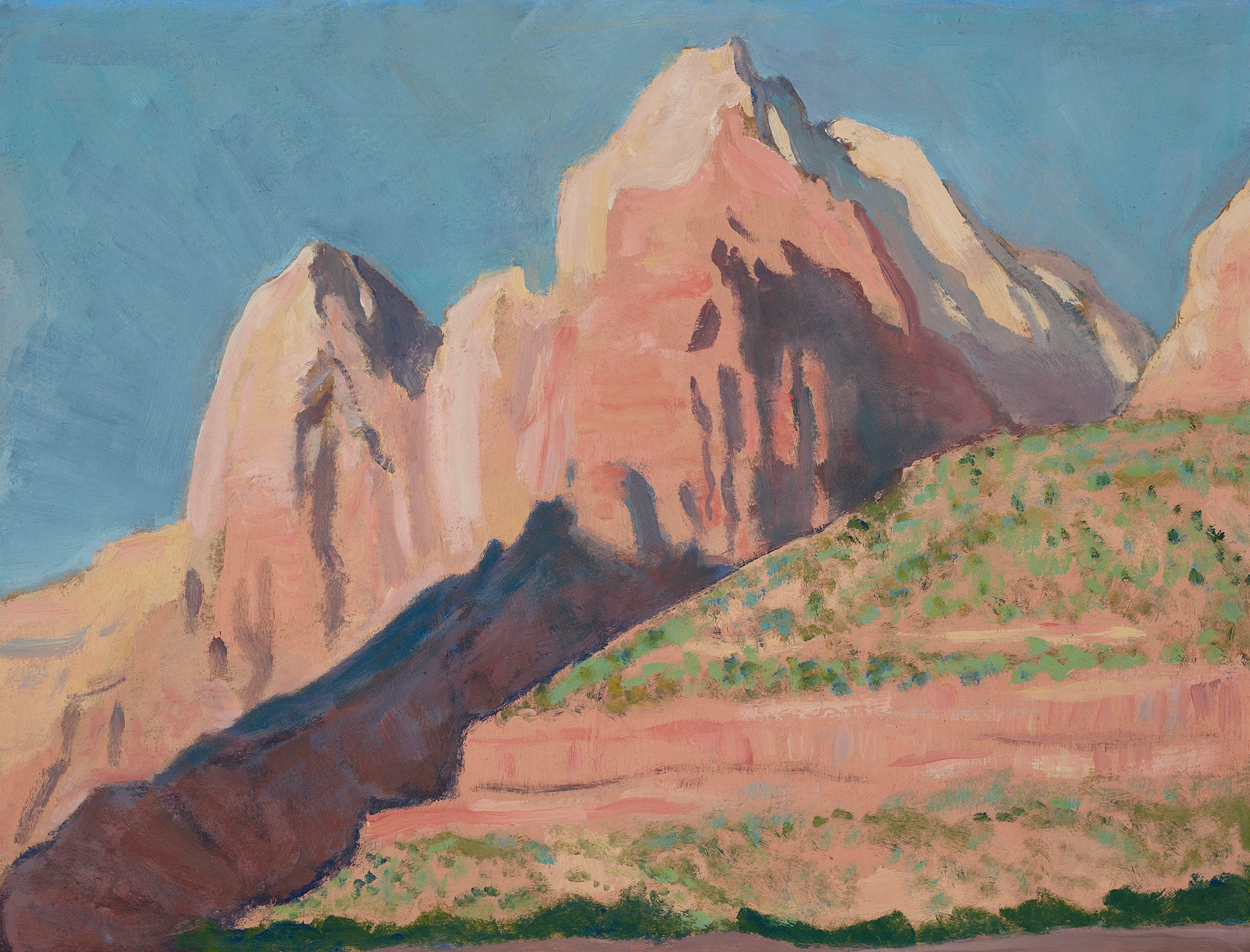 {{ product_title }} Fine Art Print | {{ product_vendor }} Jakero77 Maynard Dixon - Landscape Zion National Park (1933) Fine Art Print Art Print  Jakero77
