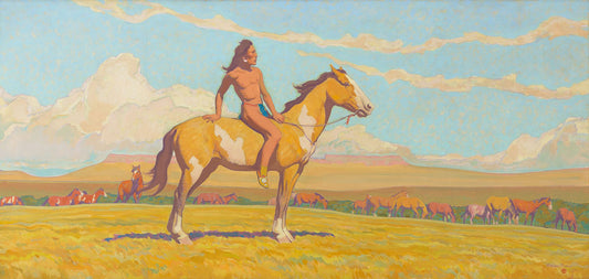 {{ product_title }} Fine Art Print | {{ product_vendor }} Jakero77 Maynard Dixon - The Pony Boy (1920) Thunderbird Fine Art Print Art Print  Jakero77
