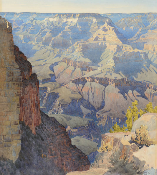 {{ product_title }} Fine Art Print | {{ product_vendor }} Jakero77 Gunnar Widforss - View Down Into the Grand Canyon (1915) Fine Art Print Art Print  Jakero77