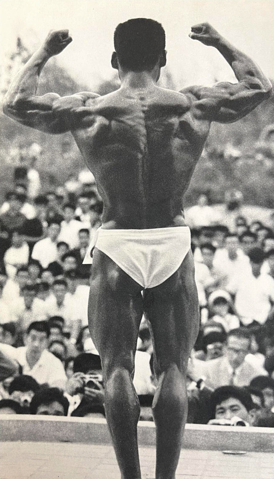 {{ product_title }} Fine Art Print | {{ product_vendor }} Jakero77 Tamotsu Yato - Kazutoshi Ozasa Posing Kanasai Bodybuilding Contest (1965) Fine Art Print Art Print  Jakero77