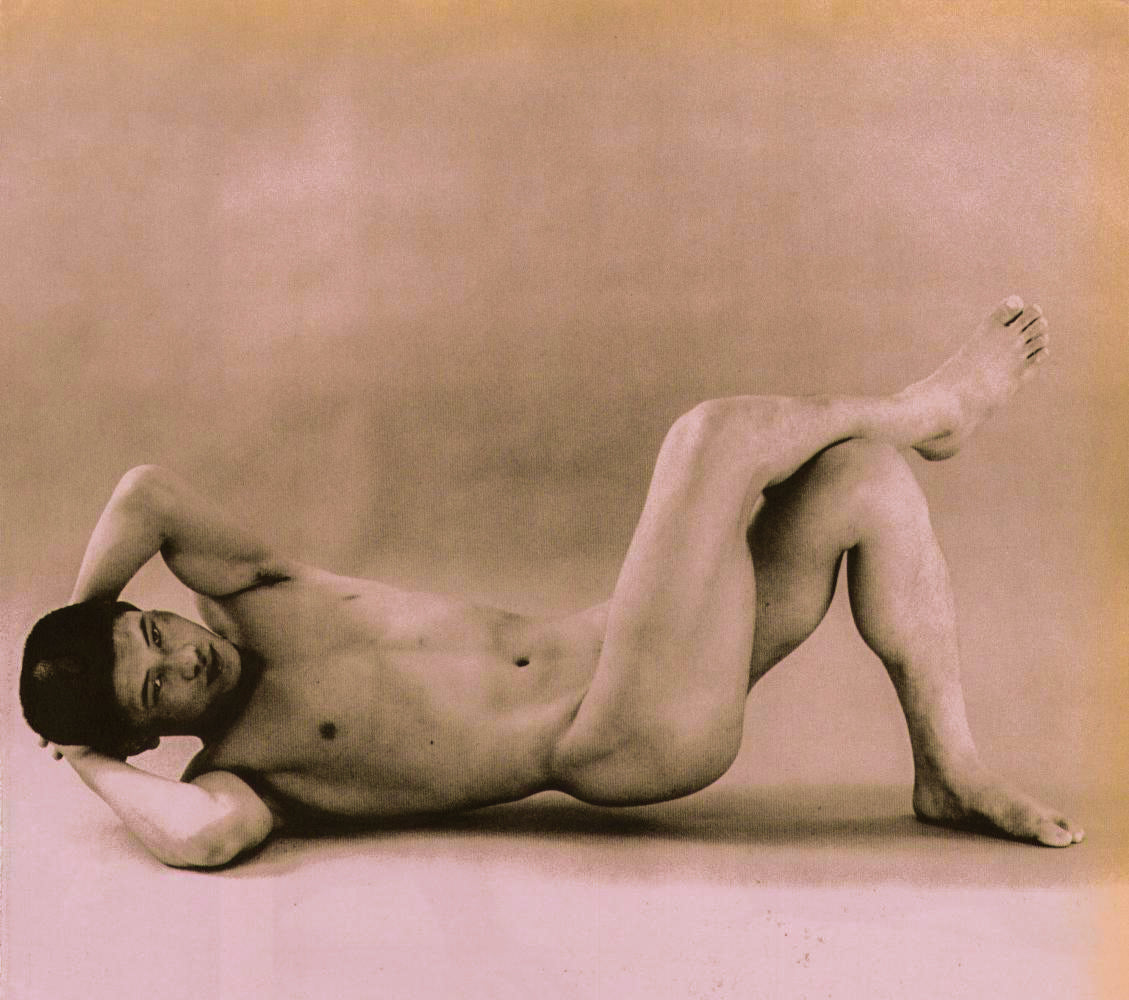 {{ product_title }} Fine Art Print | {{ product_vendor }} Jakero77 Tamotsu Yato - Nude Japanese Male Artistic Pose (1960s) Fine Art Print Art Print  Jakero77