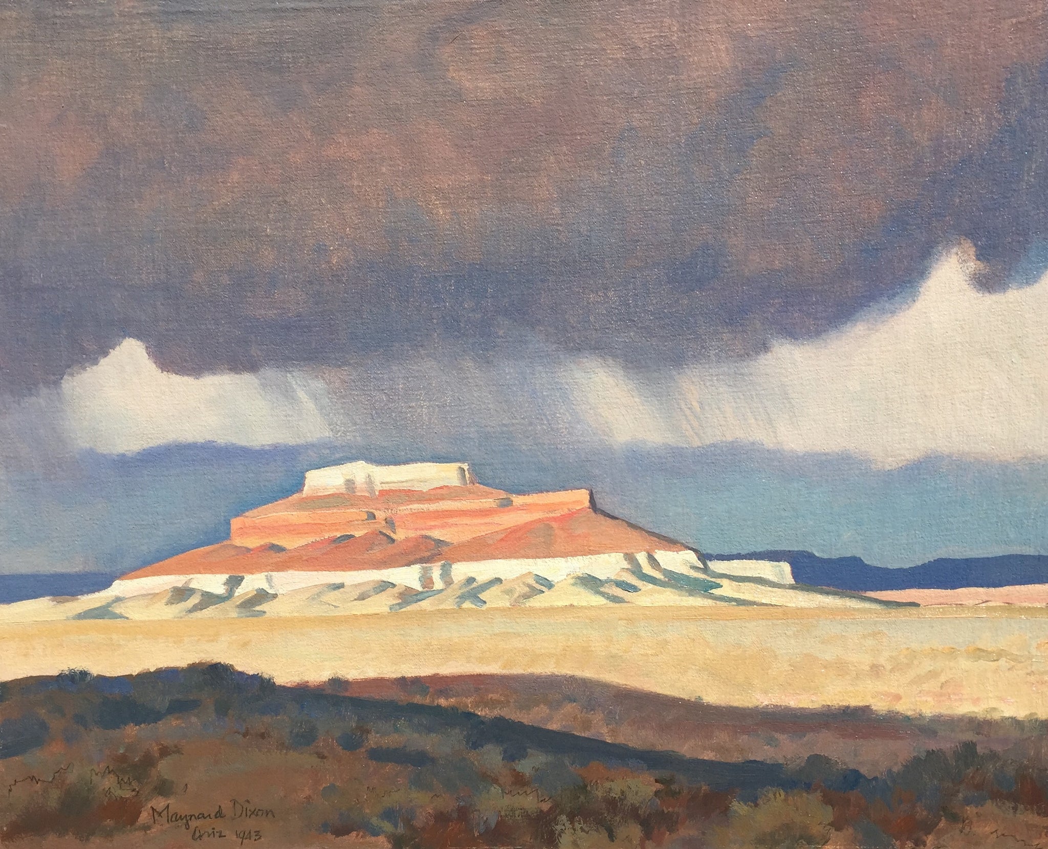 Maynard Dixon - Thunder Over Shiprock (1943) Arizona - 17" x 22" Fine Art Print