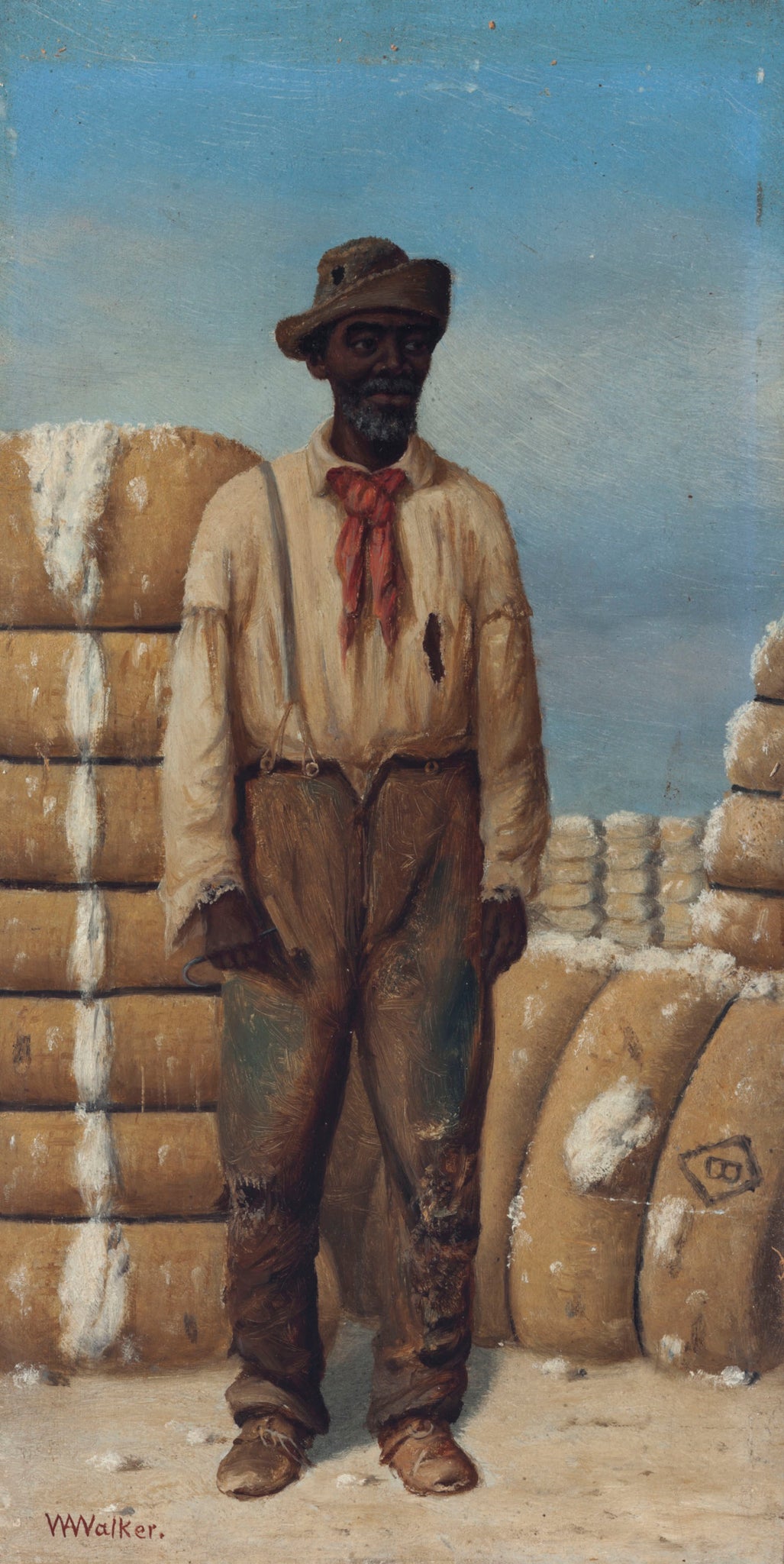 William Aiken Walker - Male Figure, Cotton Handler (1880s) - 17" x 22" Art Print