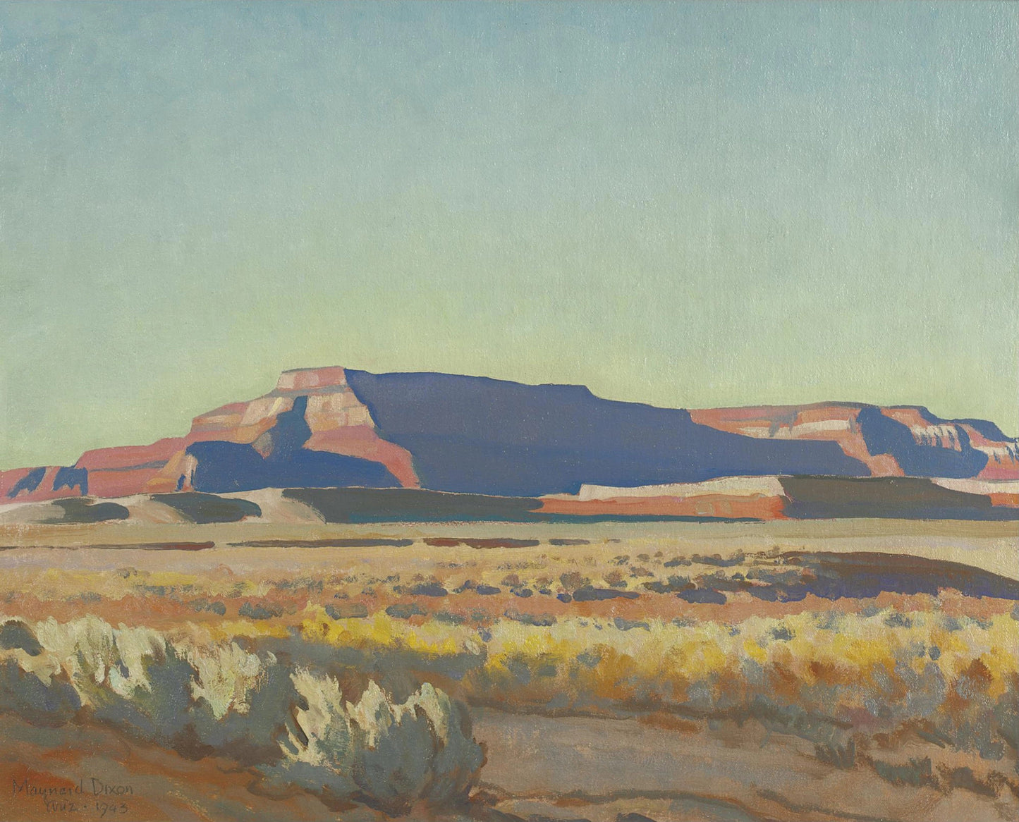 {{ product_title }} Fine Art Print | {{ product_vendor }} Jakero77 Maynard Dixon - Striped Mesa (1943) Tucson Arizona Fine Art Print Art Print  Jakero77