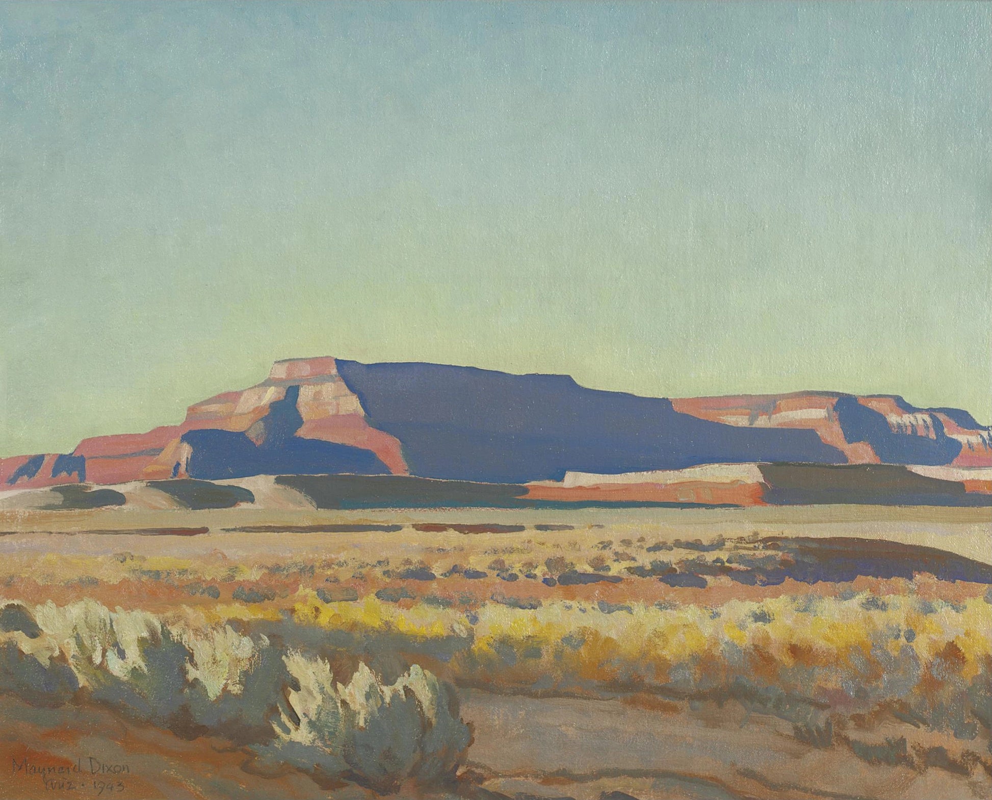{{ product_title }} Fine Art Print | {{ product_vendor }} Jakero77 Maynard Dixon - Striped Mesa (1943) Tucson Arizona Fine Art Print Art Print  Jakero77