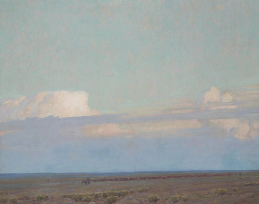 {{ product_title }} Fine Art Print | {{ product_vendor }} Jakero77 Maynard Dixon - The Prairie (1915) Cowboys on Horseback Fine Art Print Art Print  Jakero77