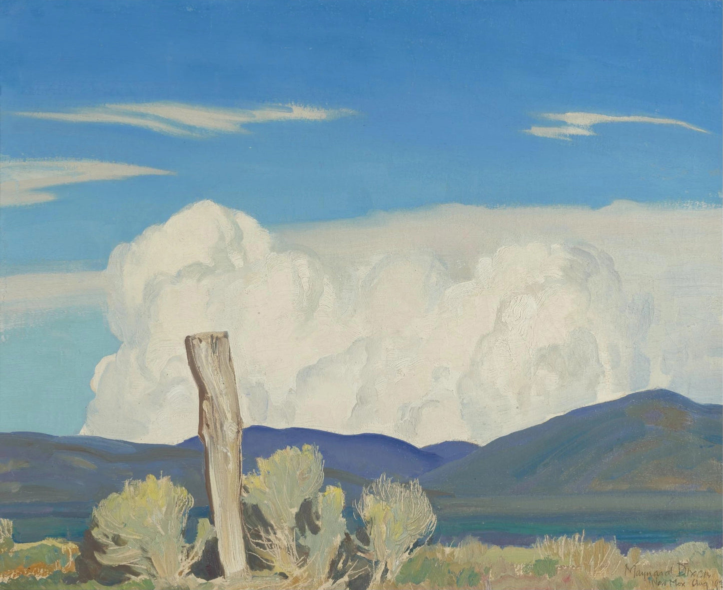 {{ product_title }} Fine Art Print | {{ product_vendor }} Jakero77 Maynard Dixon - Approaching Thunderstorm (1930s) New Mexico Fine Art Print Art Print  Jakero77