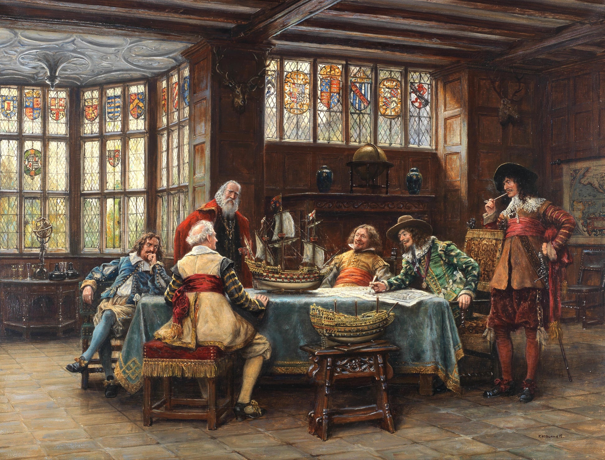 {{ product_title }} Fine Art Print | {{ product_vendor }} Jakero77 Frank Moss Bennett - The New Flagship (circa 1900s) Fine Art Print Art Print  Jakero77