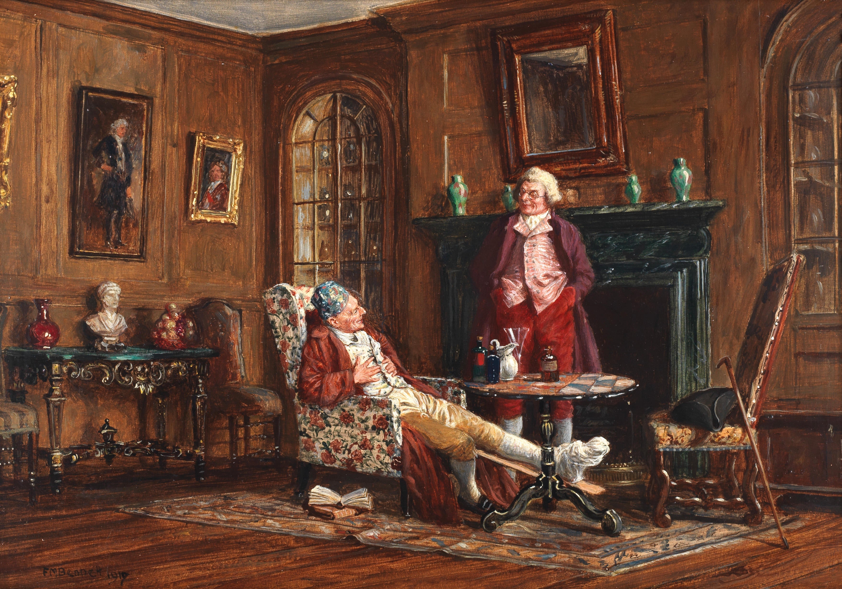 {{ product_title }} Fine Art Print | {{ product_vendor }} Jakero77 Frank Moss Bennett - The Doctor's Joke (1919) Fine Art Print Art Print  Jakero77