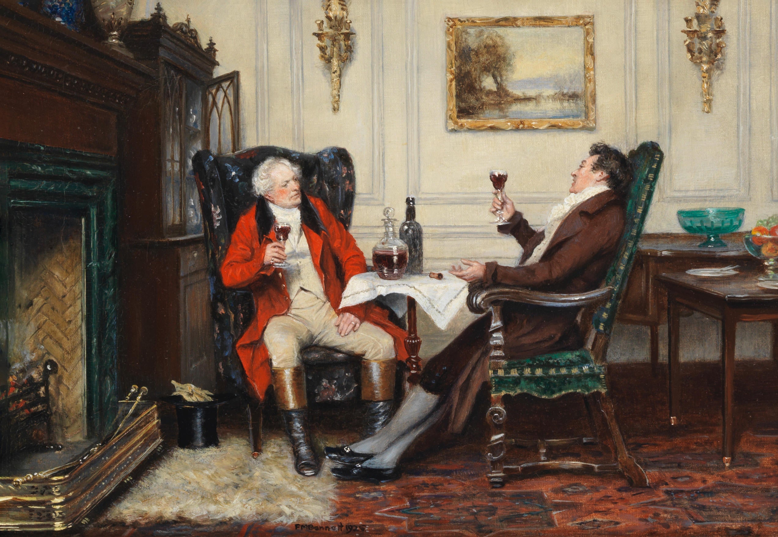 {{ product_title }} Fine Art Print | {{ product_vendor }} Jakero77 Frank Moss Bennett - A Meaningful Discussion (1926) Fine Art Print Art Print  Jakero77