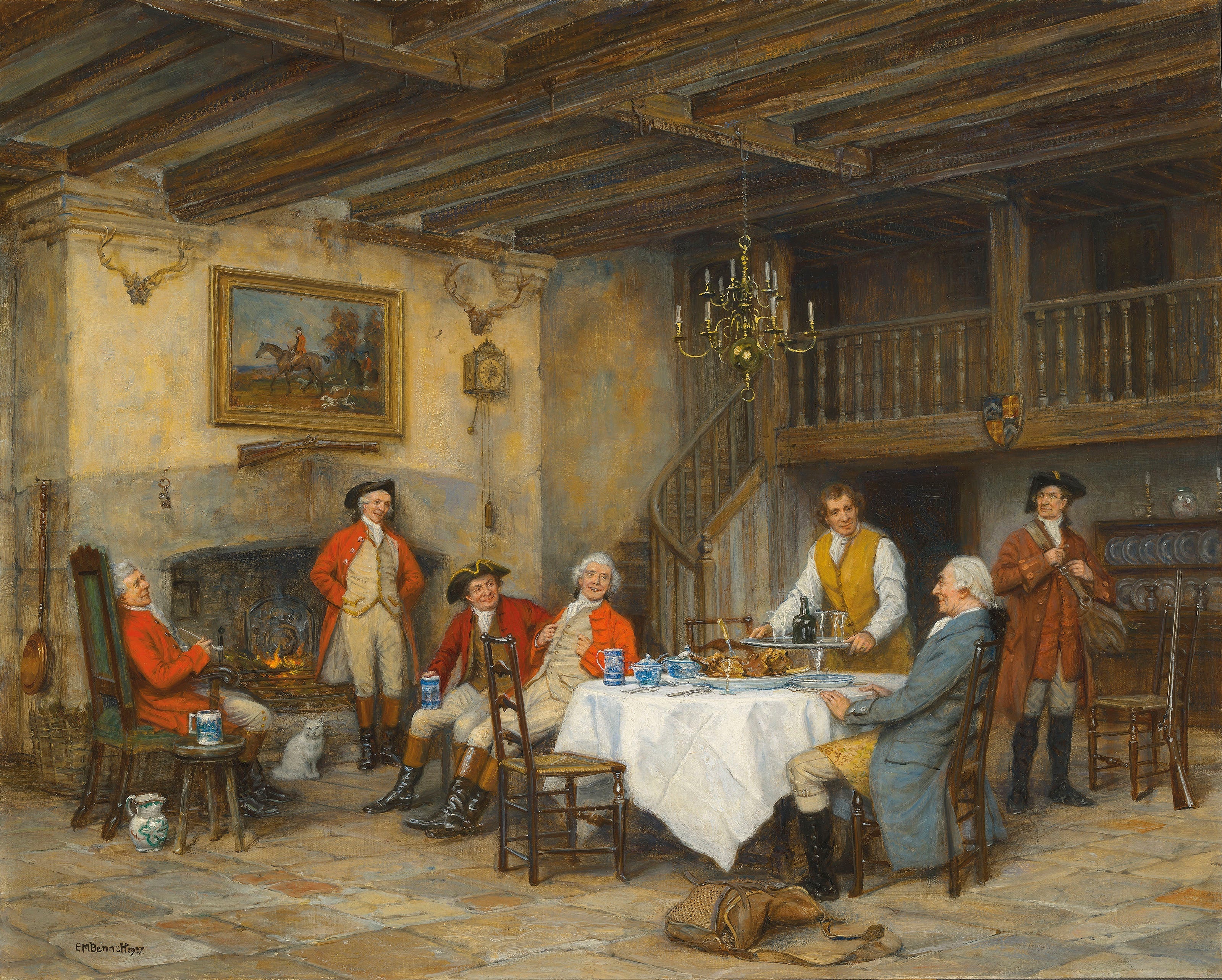 {{ product_title }} Fine Art Print | {{ product_vendor }} Jakero77 Frank Moss Bennett - At the Sportsman's Arms (1937) Fine Art Print Art Print  Jakero77