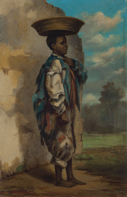 {{ product_title }} Fine Art Print | {{ product_vendor }} Jakero77 William Aiken Walker - Youth with Basket on Head Cuba (1869) Fine Art Print Art Print  Jakero77