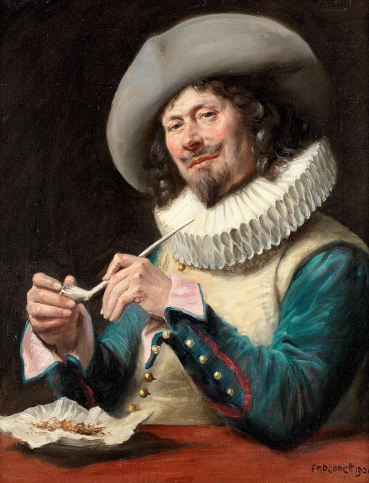 {{ product_title }} Fine Art Print | {{ product_vendor }} Jakero77 Frank Moss Bennett - Enjoying a Clay Pipe (1926) Fine Art Print Art Print  Jakero77