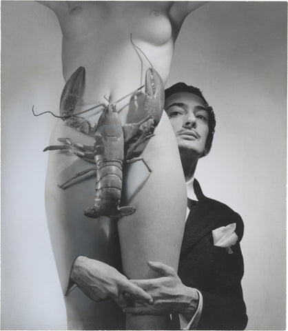 George Platt Lynes - Salvador Dali Nude Woman Lobster (1939) - 17"x22" Art Print