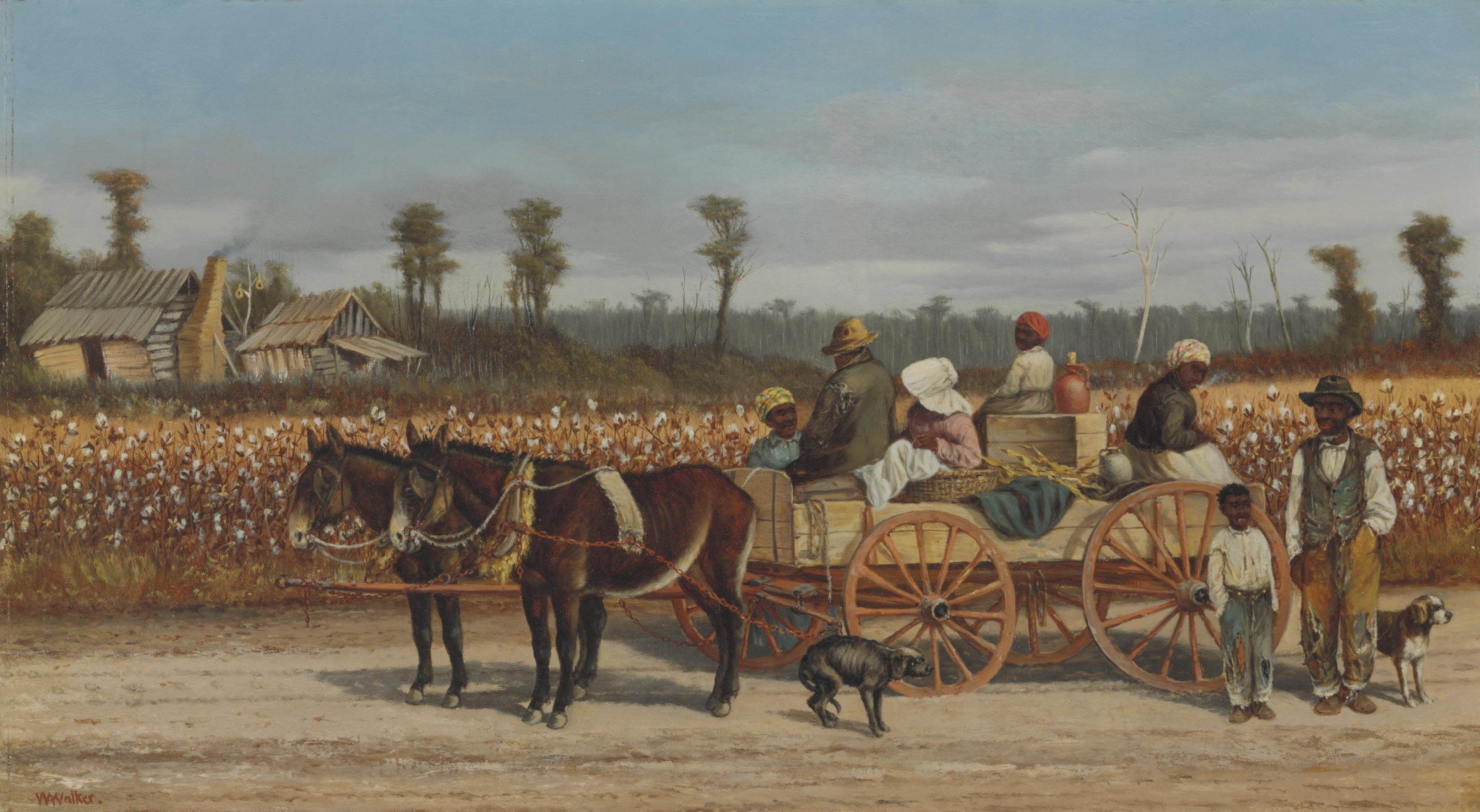 {{ product_title }} Fine Art Print | {{ product_vendor }} Jakero77 William Aiken Walker - Cotton Pickers (1870s) Fine Art Print Art Print  Jakero77