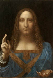 Leonardo da Vinci - Salvator Mundi (1500s) Jesus Christ - 17"x22" Fine Art Print