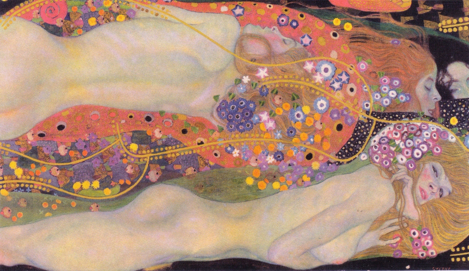 {{ product_title }} Fine Art Print | {{ product_vendor }} Jakero77 Gustav Klimt - Wasserschlangen II (1907) Water Serpents Fine Art Print Art Print  Jakero77