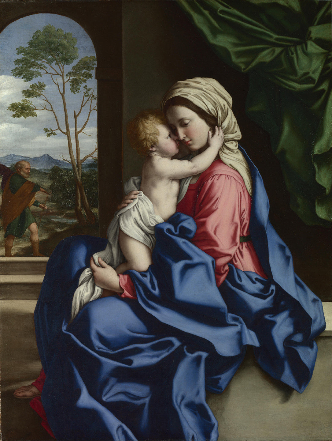 Giovanni Battista Sassoferrato - Virgin and Child Embracing (1660-85) - 17"x22" Fine Art Print