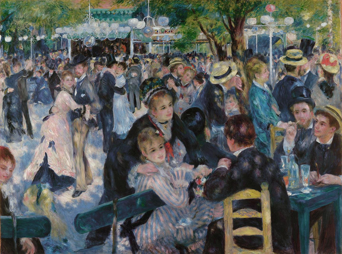 Pierre-Auguste Renoir - Dance at Le Moulin de la Galette (1876) - 17"x22" Print