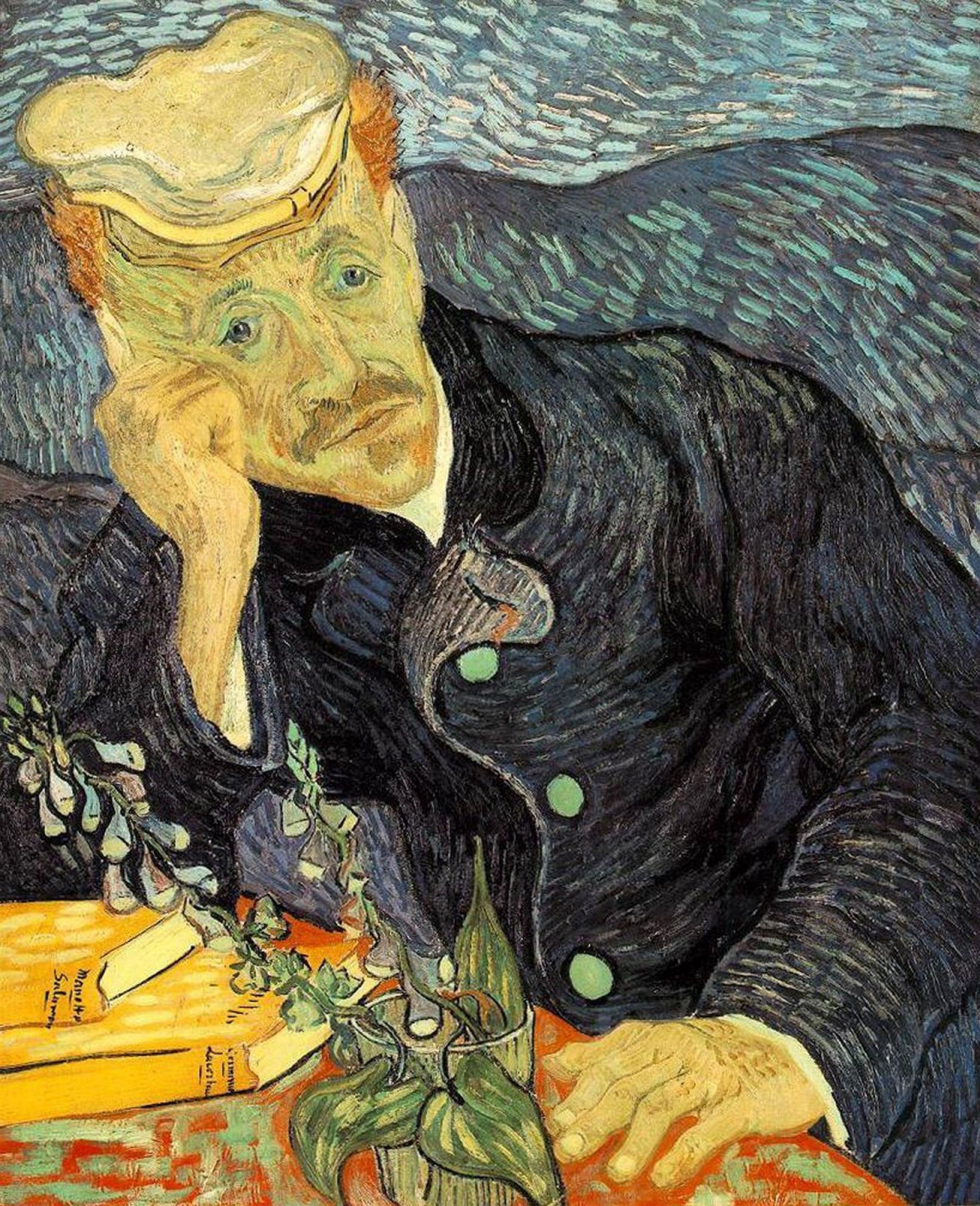 Vincent van Gogh - Portrait of Doctor Gachet (1880s) - 17" x 22" Fine Art Print