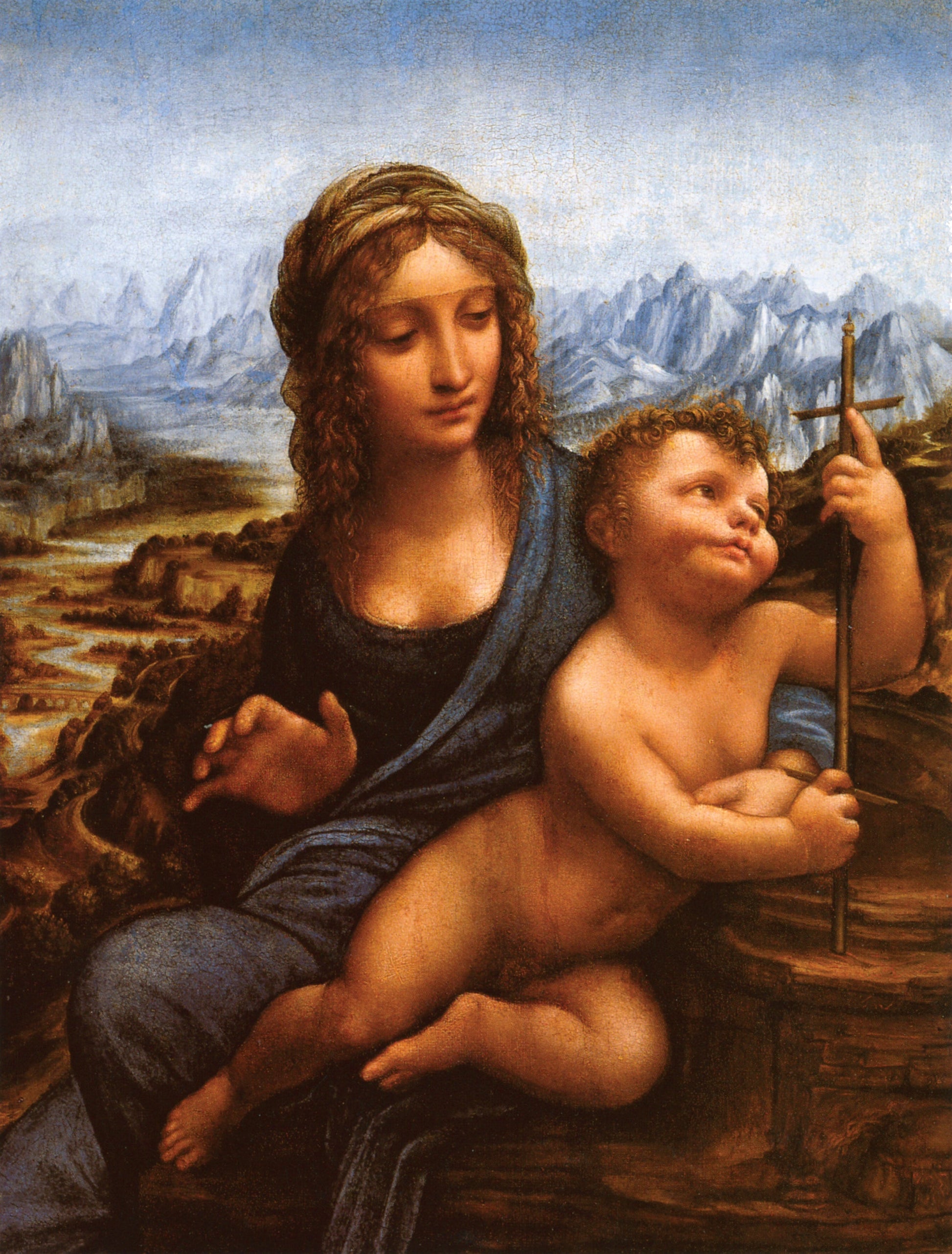 {{ product_title }} Fine Art Print | {{ product_vendor }} Jakero77 Leonardo da Vinci - Madonna dei Fusi, Madonna of the Yarnwinder (1501) Fine Art Print Art Print  Jakero77