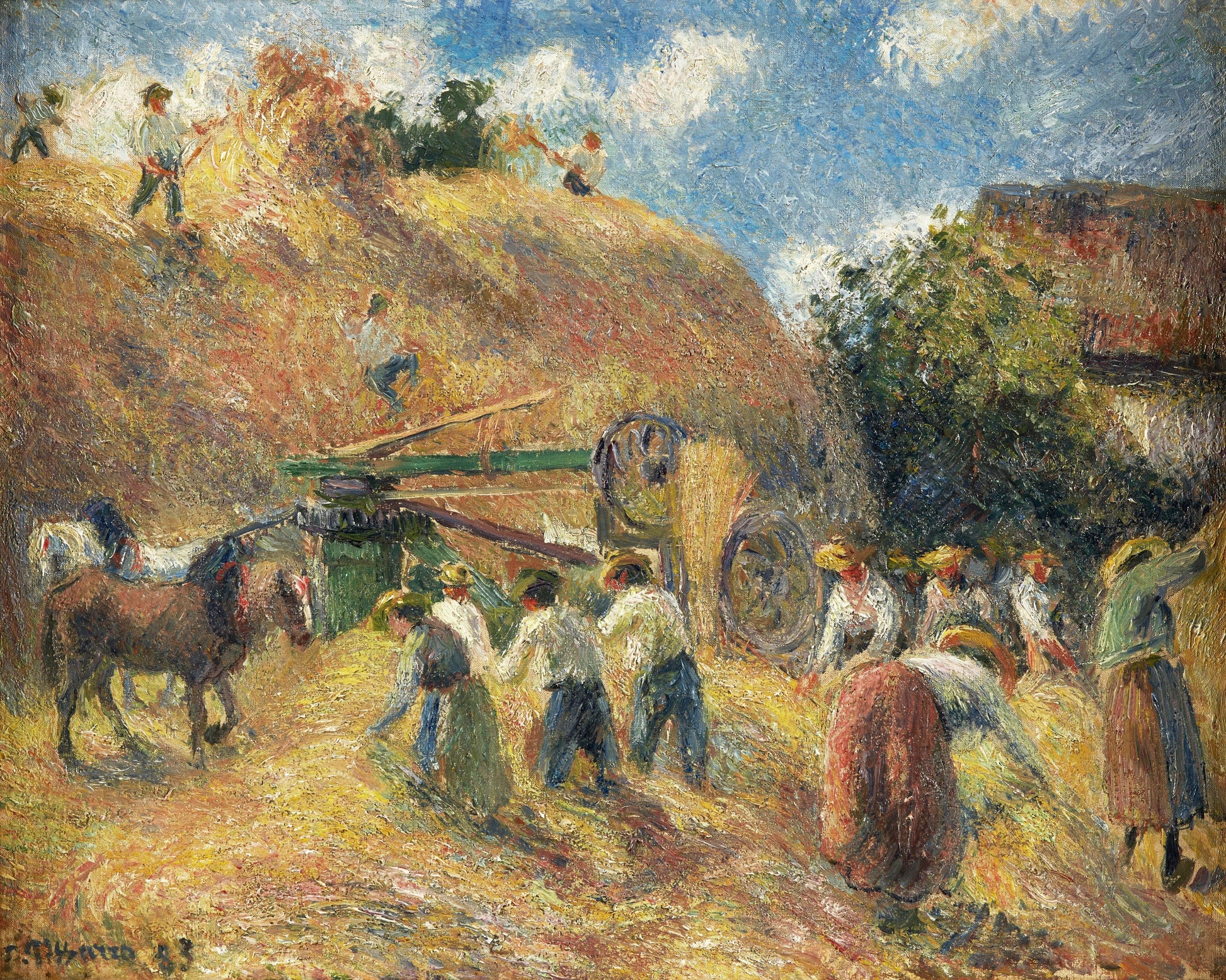 {{ product_title }} Fine Art Print | {{ product_vendor }} Jakero77 Camille Pissarro - La Batterie à Montfoucault (1883) Fine Art Print Art Print  Jakero77