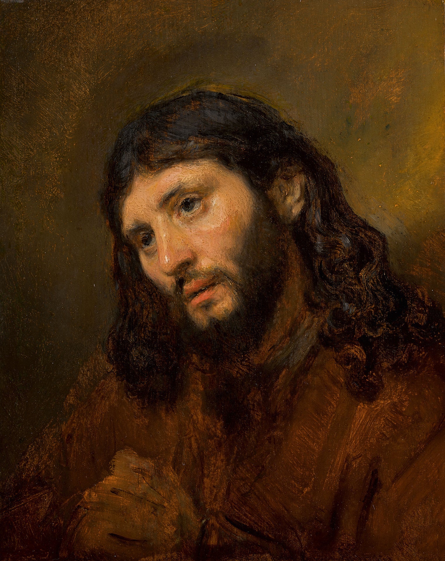 {{ product_title }} Fine Art Print | {{ product_vendor }} Jakero77 Rembrandt van Rijn - Clasped Hands Christ in Prayer (1650) Fine Art Print Art Print  Jakero77