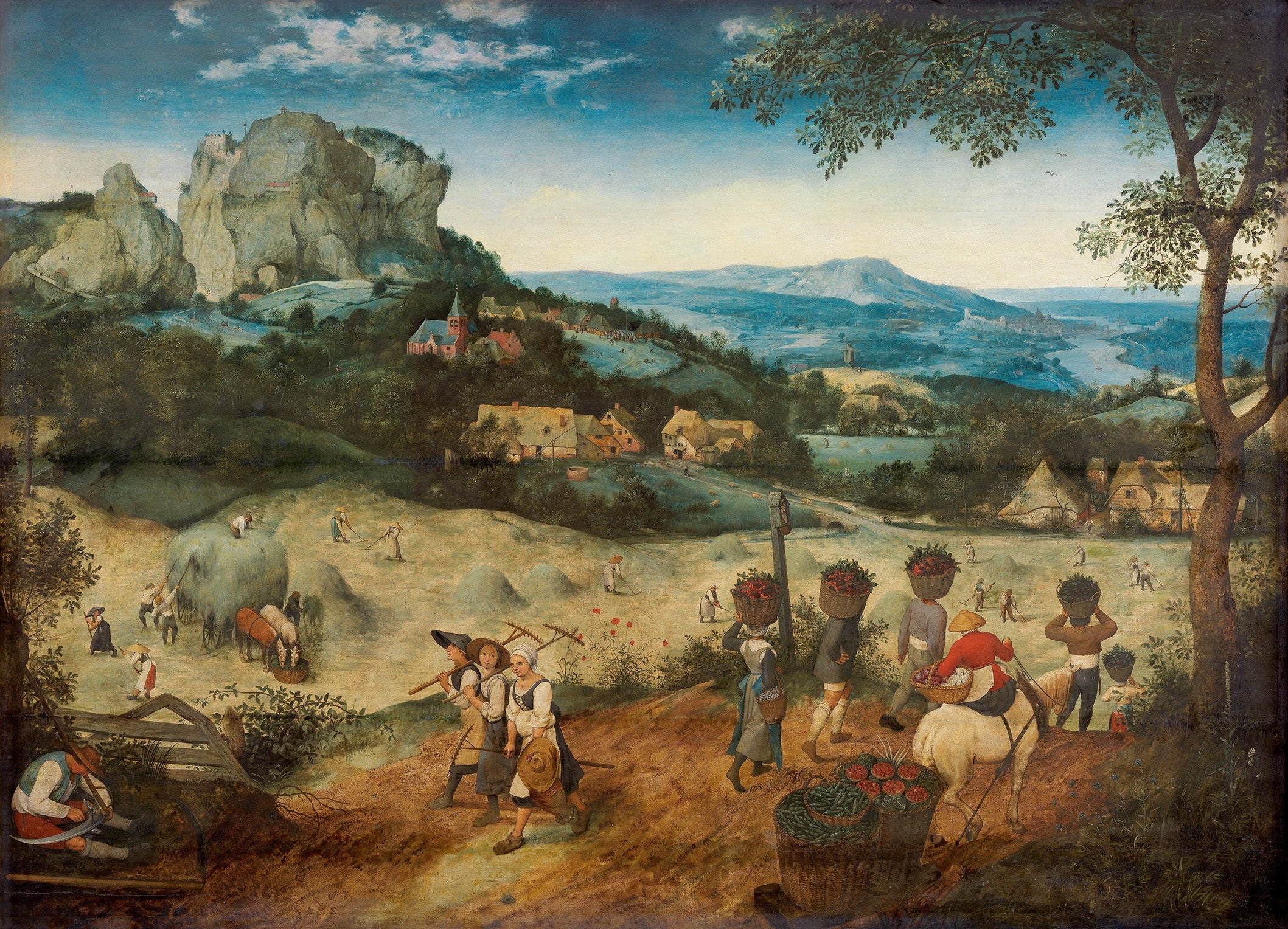{{ product_title }} Fine Art Print | {{ product_vendor }} Jakero77 Pieter Bruegel the Elder - The Hay Harvest, Haymaking (1565) Fine Art Print Art Print  Jakero77
