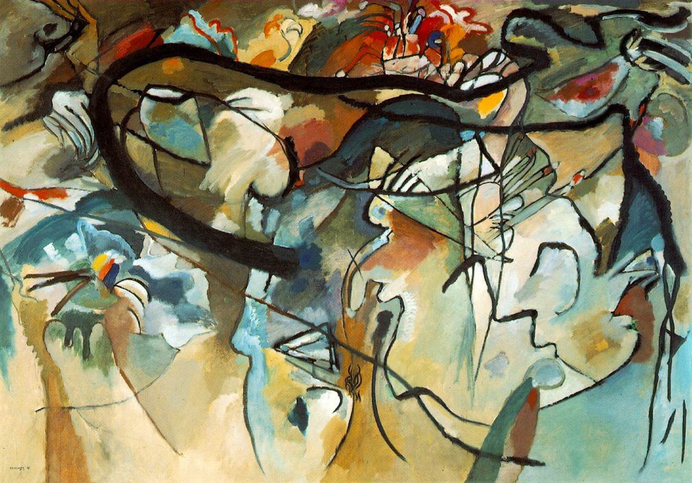 {{ product_title }} Fine Art Print | {{ product_vendor }} Jakero77 Wassily Kandinsky - Composition V (1911) Fine Art Print Art Print  Jakero77