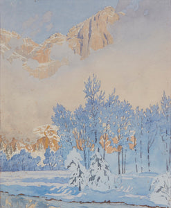 Gunnar Widforss - Yosemite in Winter (1923) Hoar Frost - 17" x 22" Fine Art Print