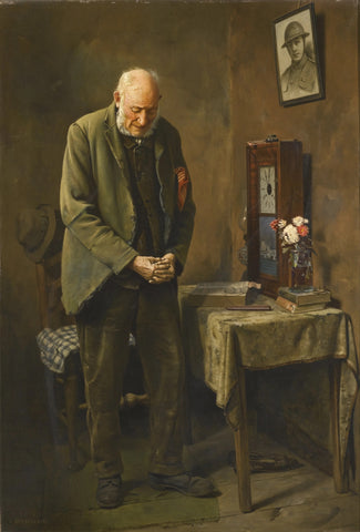 Charles Spencelayh - Two Minutes' Silence (1928) - 17" x 22" Fine Art Print