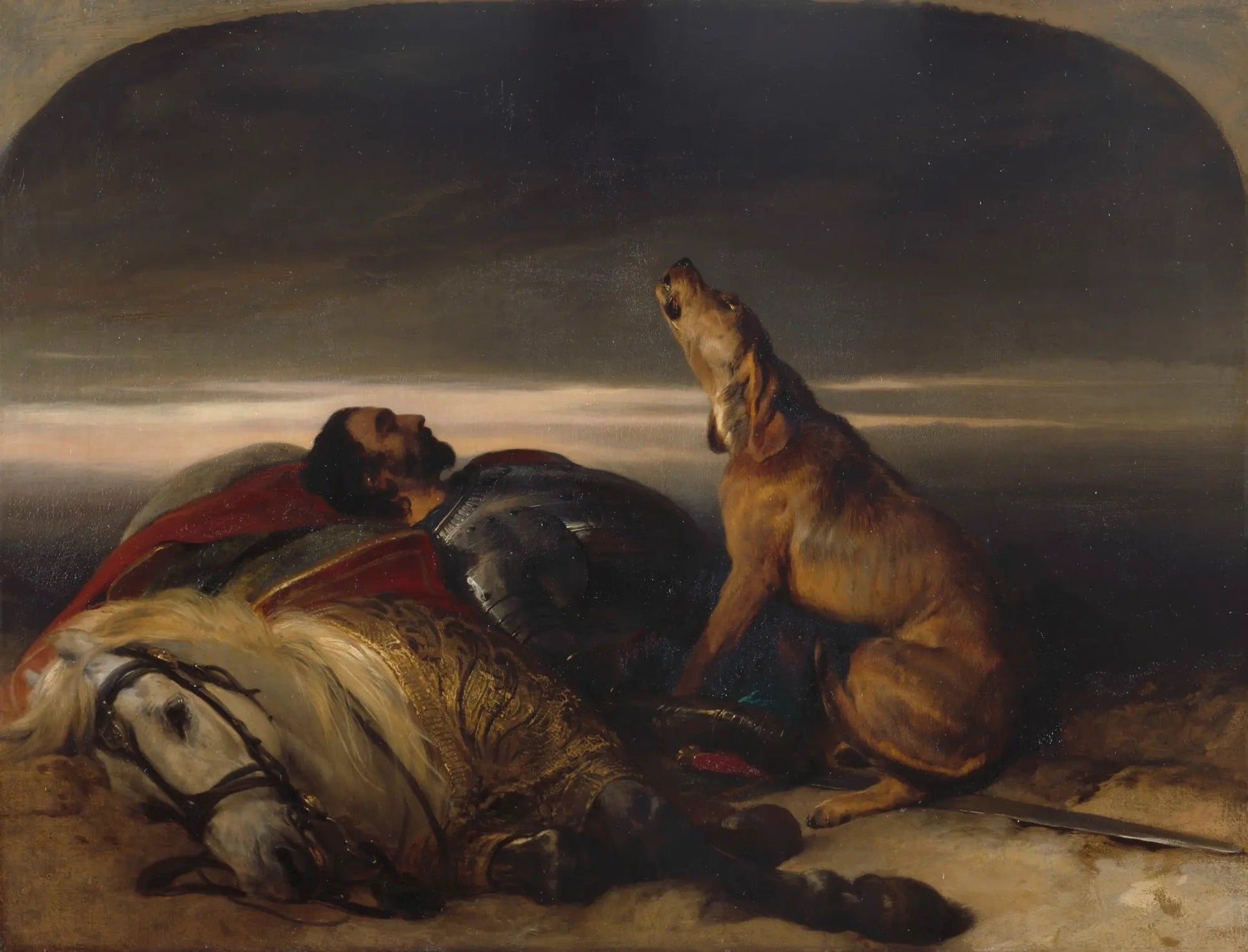 {{ product_title }} Fine Art Print | {{ product_vendor }} Jakero77 Sir Edwin Landseer - The Faithful Hound (circa 1830) Fine Art Print Art Print  Jakero77