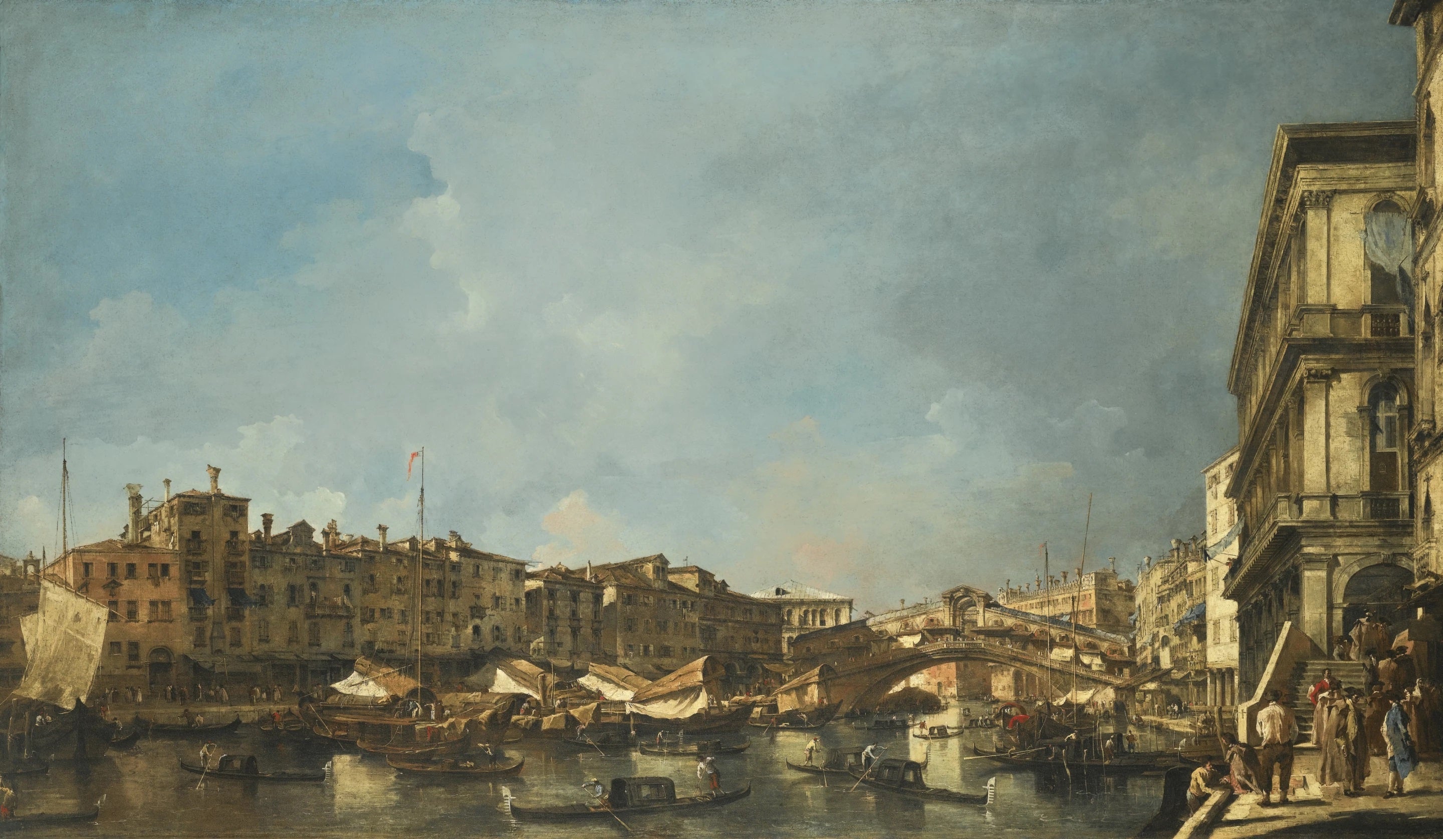 {{ product_title }} Fine Art Print | {{ product_vendor }} Jakero77 Francesco Guardi - Venice, View of Rialto Bridge (1760s) Fine Art Print Art Print  Jakero77