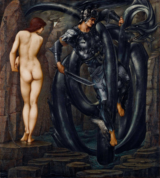 {{ product_title }} Fine Art Print | {{ product_vendor }} Jakero77 Edward Burne Jones - Perseus Cycle 7: The Doom Fulfilled (1888) Fine Art Print Art Print  Jakero77